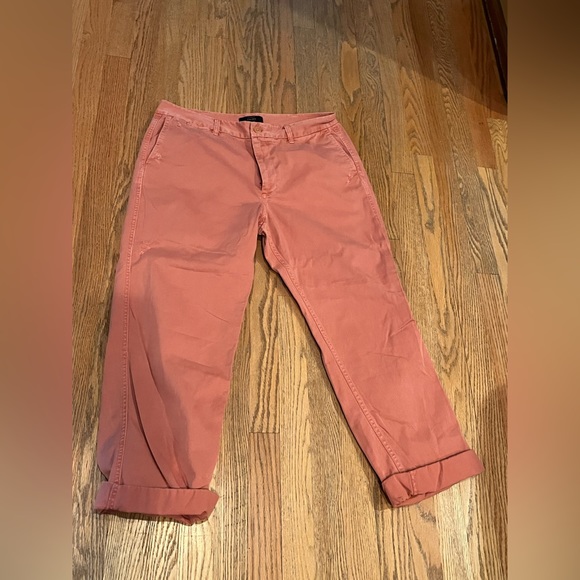 J crew women’s coral distressed chinos size 12.  Worn once. - Picture 1 of 10